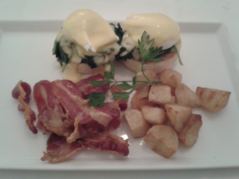 Eggs florentine. With a lot of carbs...