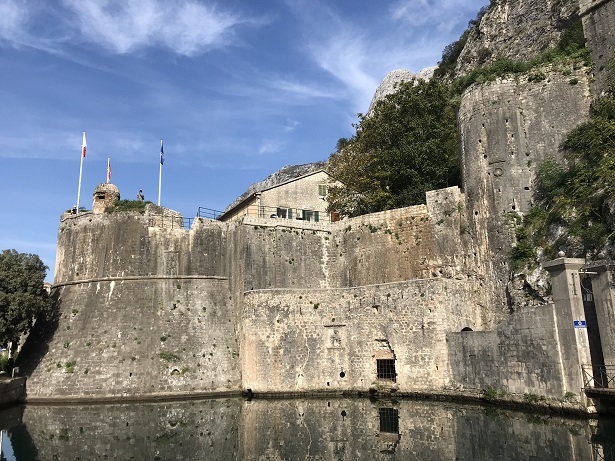 The historic walls which surround the town of Kotor