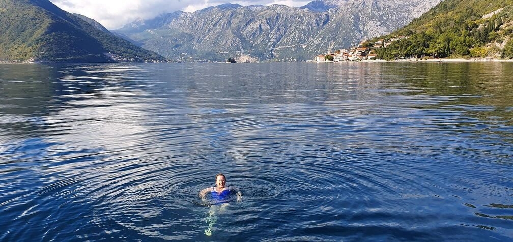 An exhilarating swim in Kotor Bay 